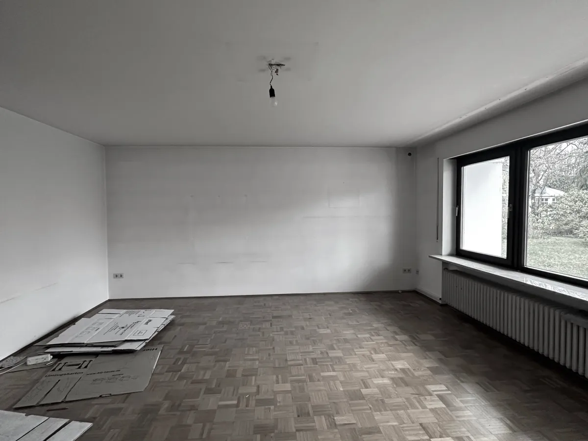 Zimmer vor der Sanierung, Rohzustand